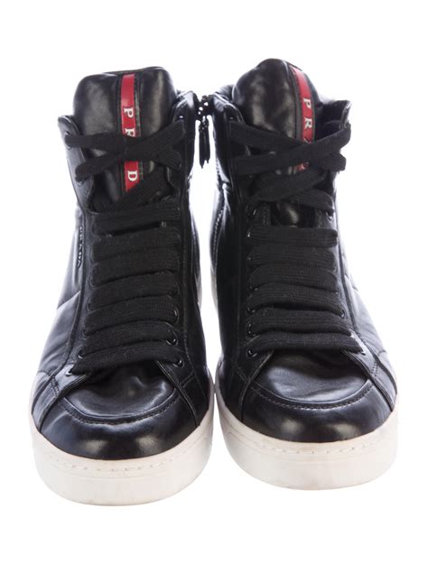 womens prada trainers sale|Prada high top sneakers women's.